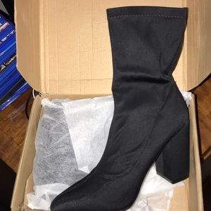 Brand new black sock boots